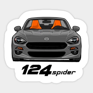 Fiat 124 Spider - Grey Sticker